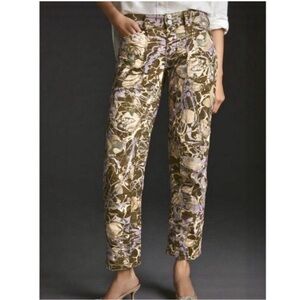 Anthro Pilcro The Wanderer Low Rise Artistic Marble Print Jeans 30